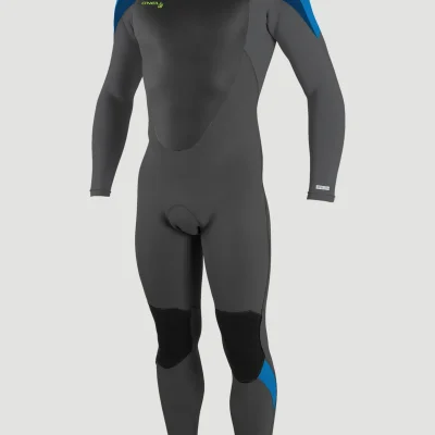 O'Neill Youth Epic 5/4mm Back Zip Full Wetsuit Black/Bali Blue