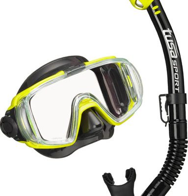 TUSA SPORT UC3125 Mask and Snorkel Set ADULT Black