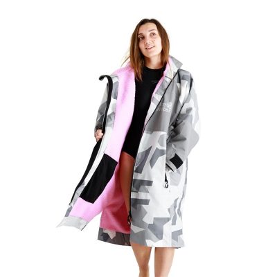 White Water Hard Shell Robe - Arctic Camo/Pink Lining